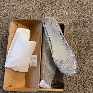 Silver Sparkly Ballet Slipper